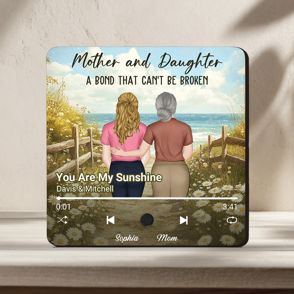 Mother And Daughter - Personalized Music Fridge Magnet