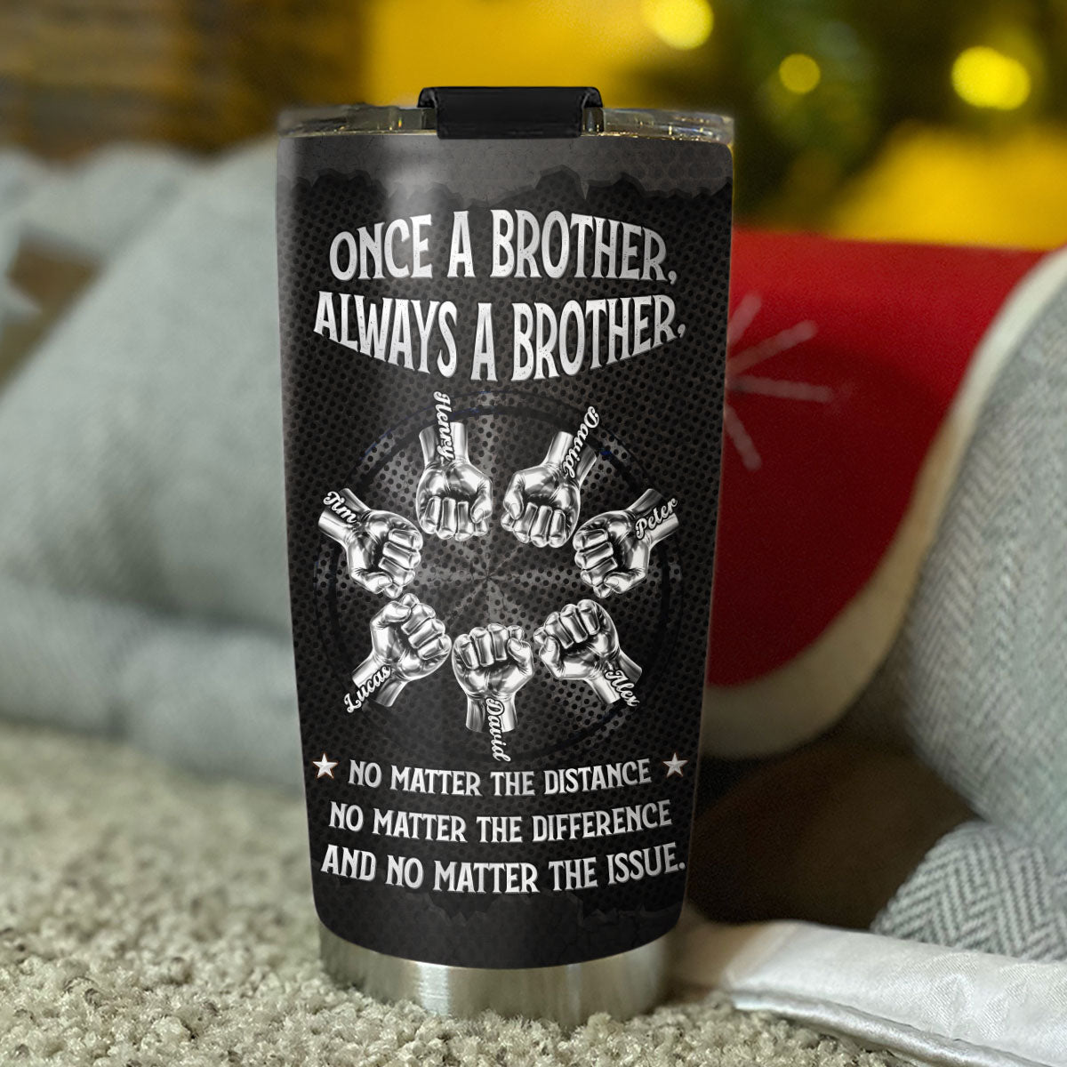 Custom Christmas Birthday Gifts For Brother • Always My Brother - Personalized Tumbler