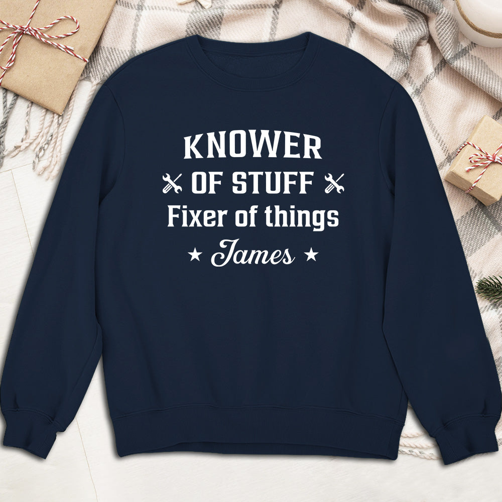 Custom Christmas Anniversary Keepsake Gifts For Husband • Fixer And Knower - Personalized Shirt