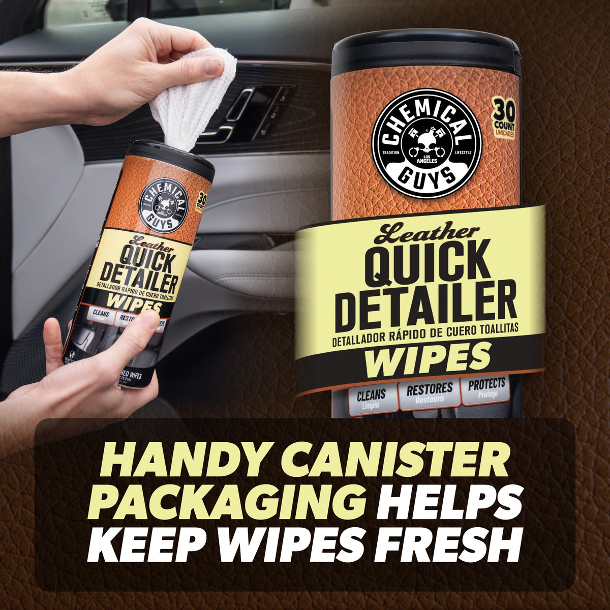Leather Quick Detailer Wipes 3-Pack Kit - image 6