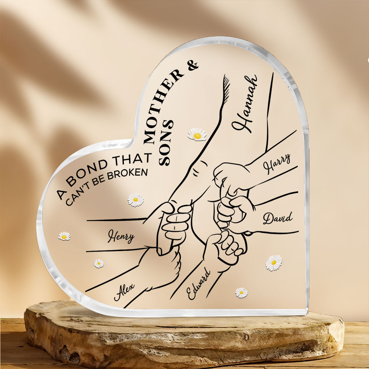 Custom Mother's Day Decor, Gift for Mom & Grandma • A Bond That Cannot Be Broken - Personalized Acrylic Plaque
