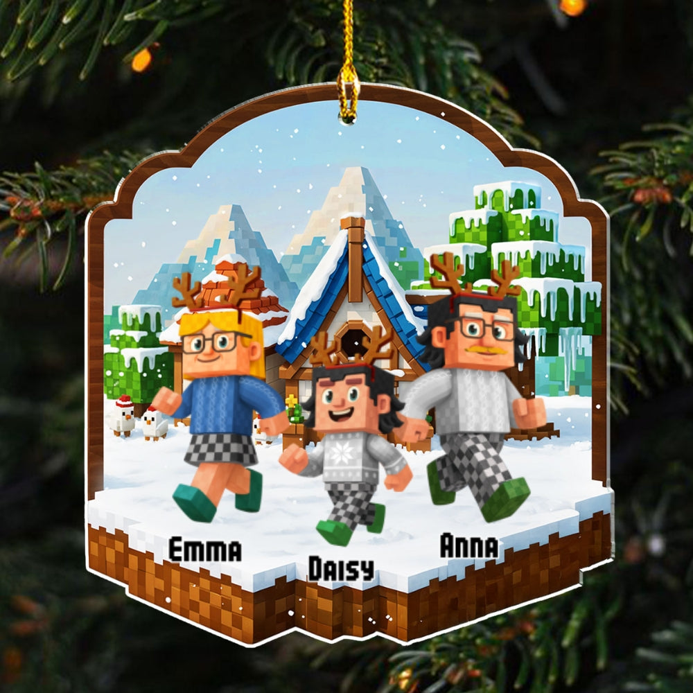Custom Family Ornament, Christmas Gift for Family Members •  In The Jungle - Personalized Acrylic Ornament