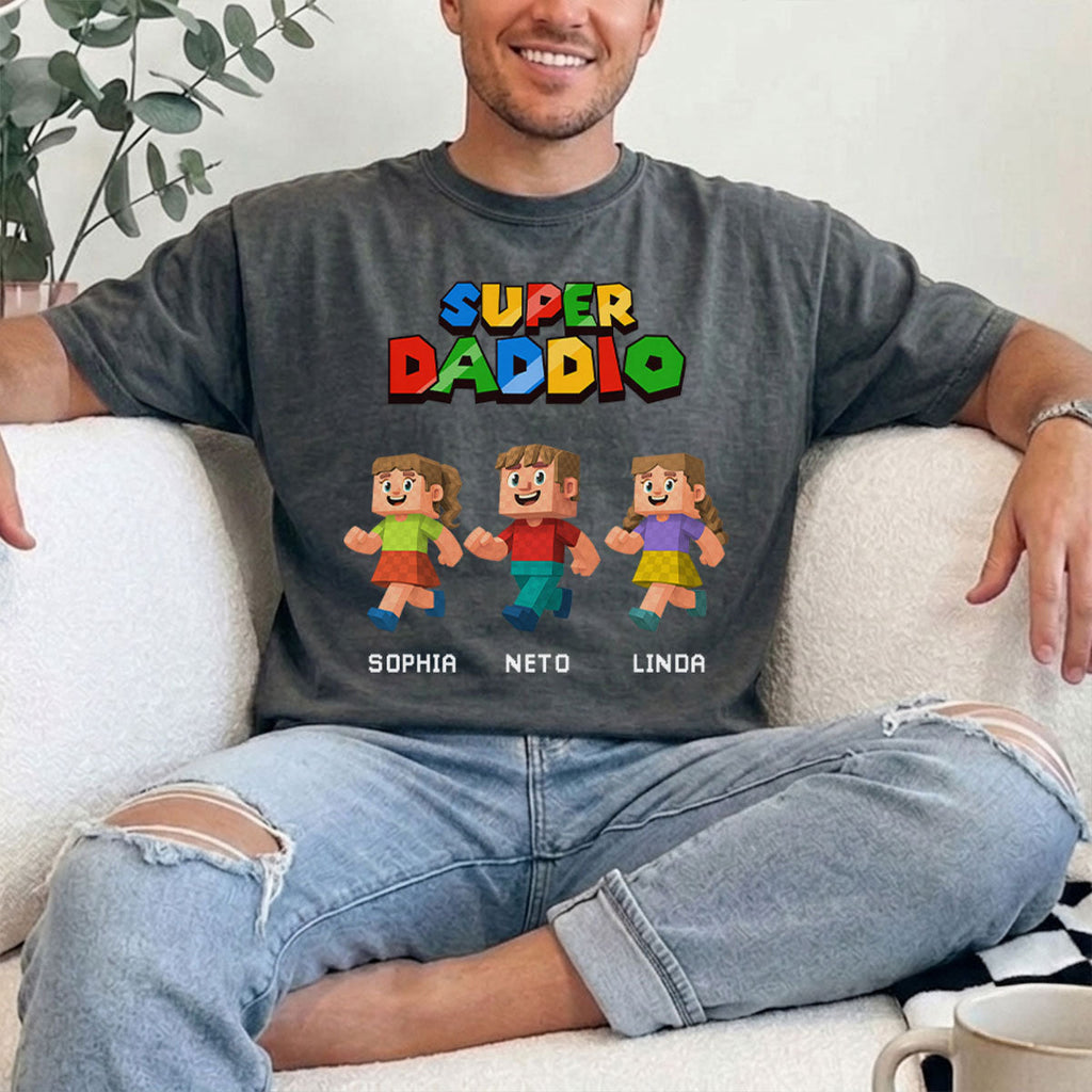 Custom Father's Day, Special Gift for Dad & Grandpa • Daddy Play Game With Us - Personalized Shirt