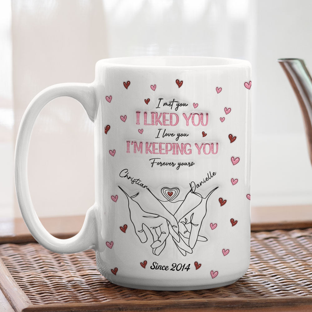 Custom Anniversary Keepsake Gifts For Couple • From Our First Kiss Till Our Last Breath - Personalized 3D Inflated Effect Mug