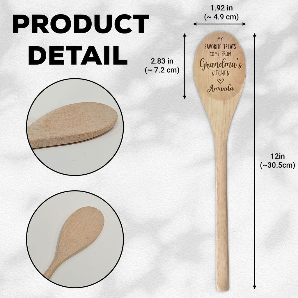 My Favorite Treats - Personalized Engraved Wooden Spoon