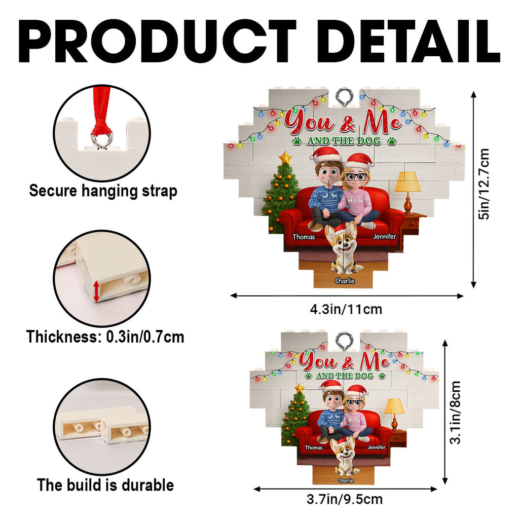 Custom Family Ornament, Christmas Gift for Family Members •  In The Same Home - Personalized 3D Effect Heart Puzzle Ornament