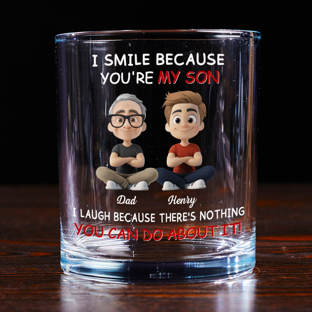 For Son - Personalized Whiskey Glass