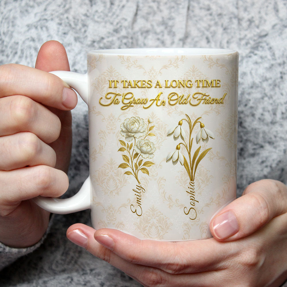 Custom Best Friend, Christmas & Birthday Friendship Keepsake Gift • My Vintage Friend - Personalized Coffee Mug