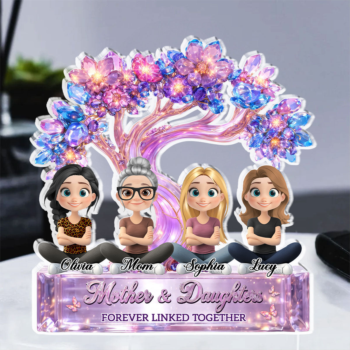 Custom Mother's Day Decor, Gift for Mom & Grandma • Love Mommy Forever - Personalized Acrylic Plaque