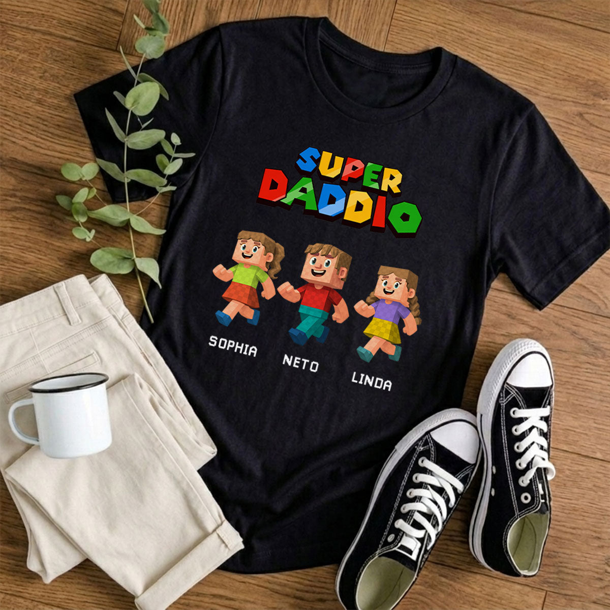 Custom Father's Day, Special Gift for Dad & Grandpa • Daddy Play Game With Us - Personalized Shirt