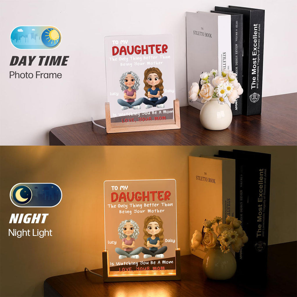 Custom Gifts for Daughter & Mom, Mother's Day Birthday • To My Daughter - Personalized Night Light