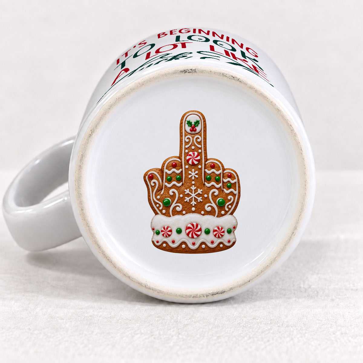 Custom Coworker, Christmas & Birthday Team Appreciation Gift • Ho Ho Nope Not Today - Personalized Bottom Print Mug