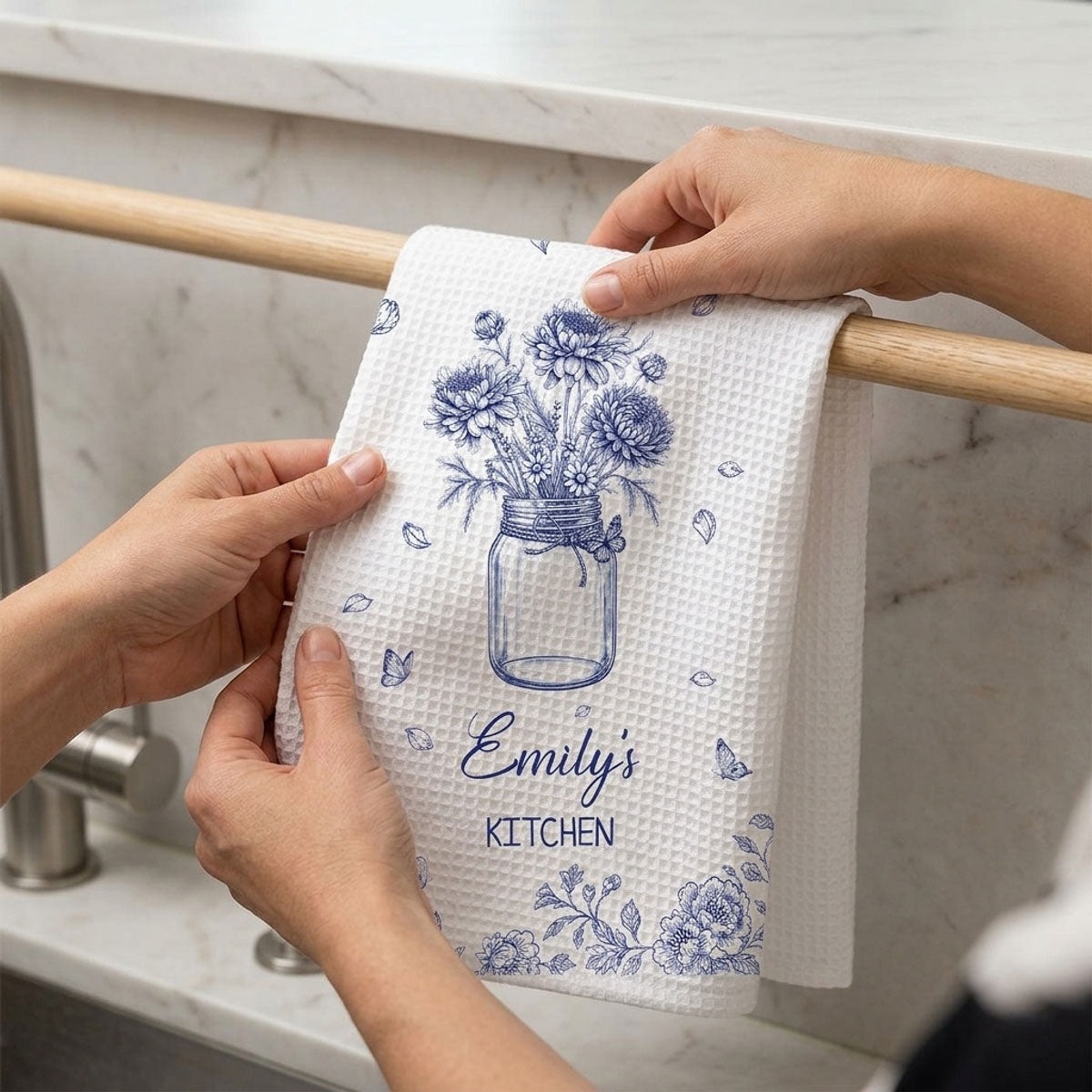 Kitchen In Bloom - Personalized Kitchen Towel