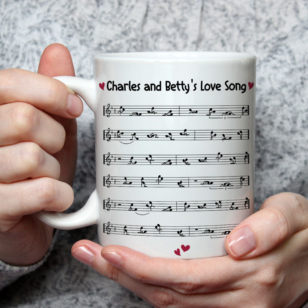 Custom Anniversary Keepsake Gifts For Couple • Our Love Song - Personalized Coffee Mug