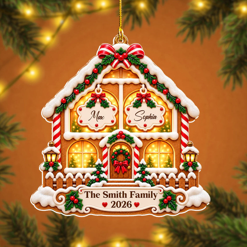 Custom Family Ornament, Christmas Gift for Family Members •  Holiday Window Gallery - Personalized Acrylic Ornament