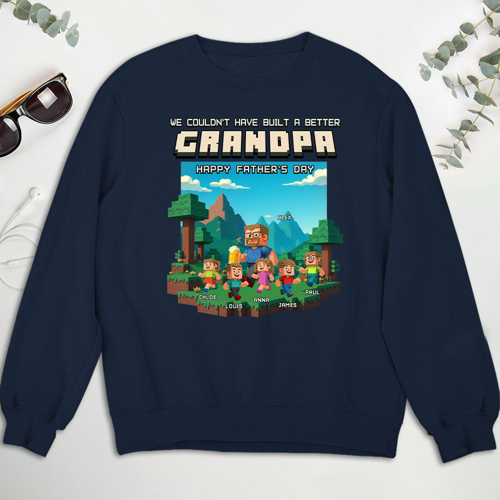 Custom Father's Day, Special Gift for Dad & Grandpa • Built A Better Grandpa - Personalized Shirt