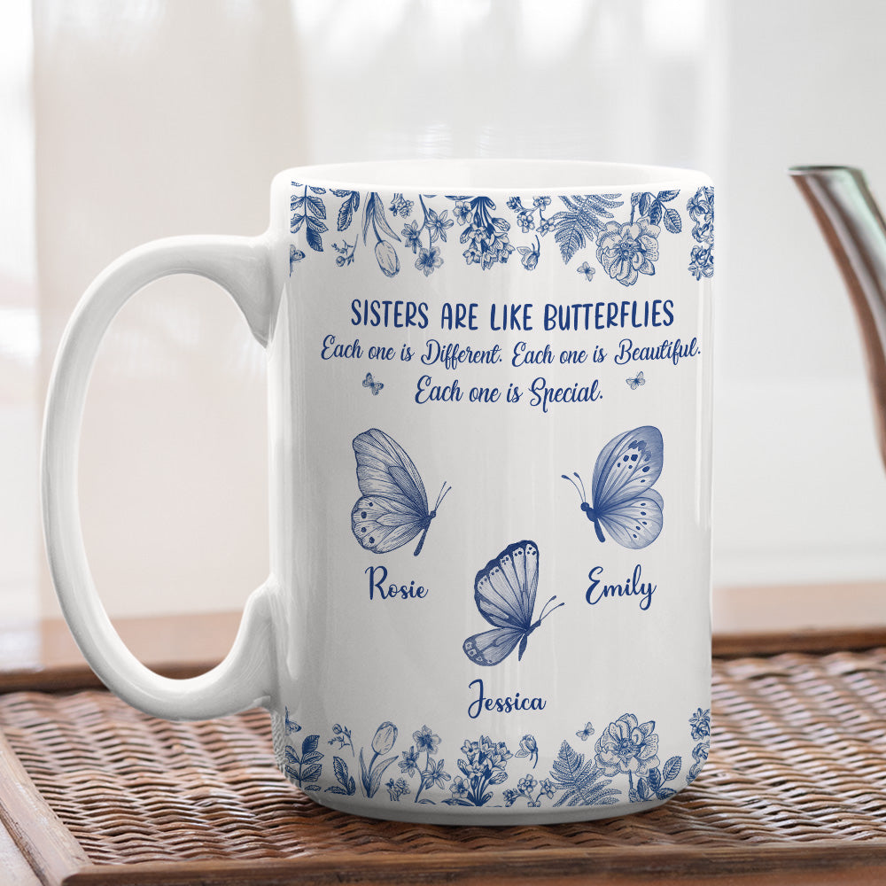 Custom Christmas & Birthday Gift For Sister • Sisters Make Life More Beautiful - Personalized Coffee Mug