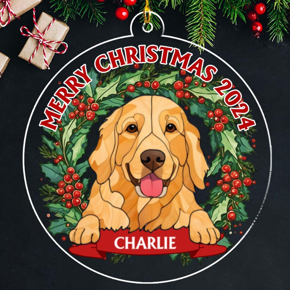 Custom Keepsake Christmas Ornament •  Joyful Christmas - Personalized Acrylic Ornament