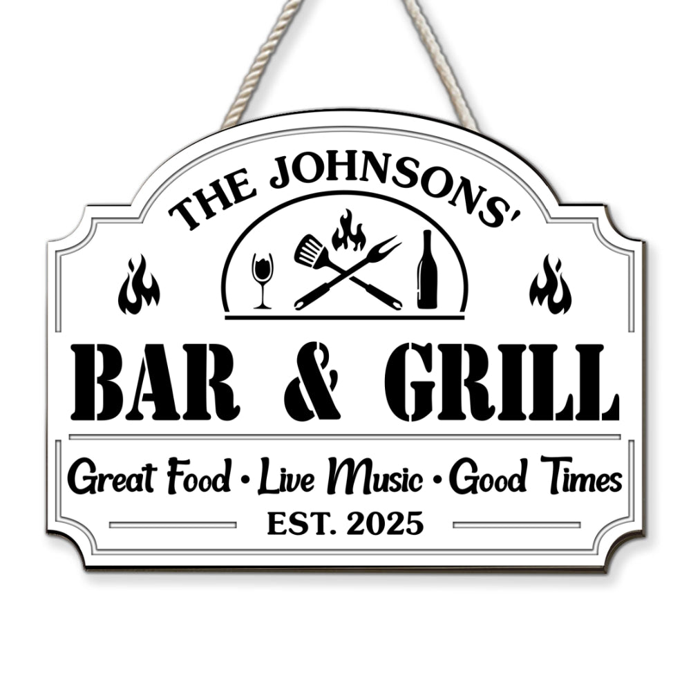 Custom Family Summer Backyard, Patio & Porch Decor • Great Time At Backyard - Personalized Wood Sign