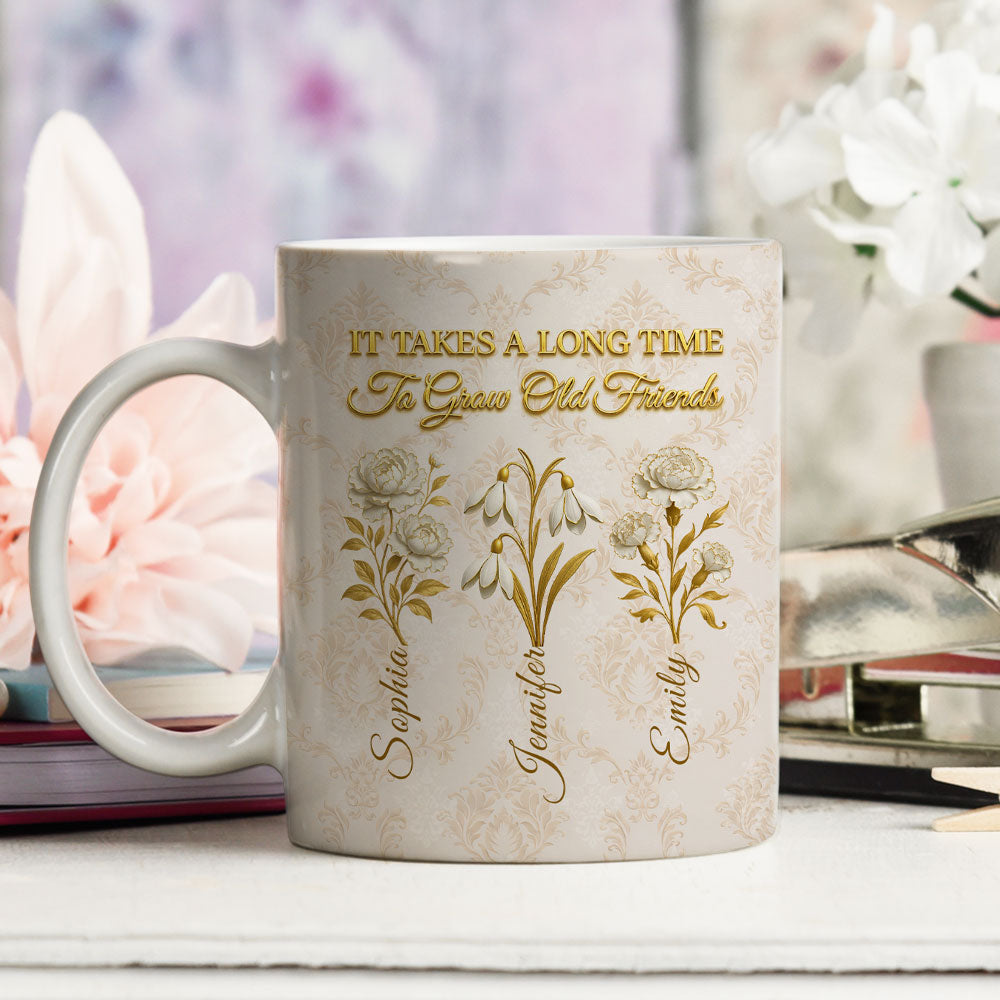 Custom Best Friend, Christmas & Birthday Friendship Keepsake Gift • My Vintage Friend - Personalized Coffee Mug