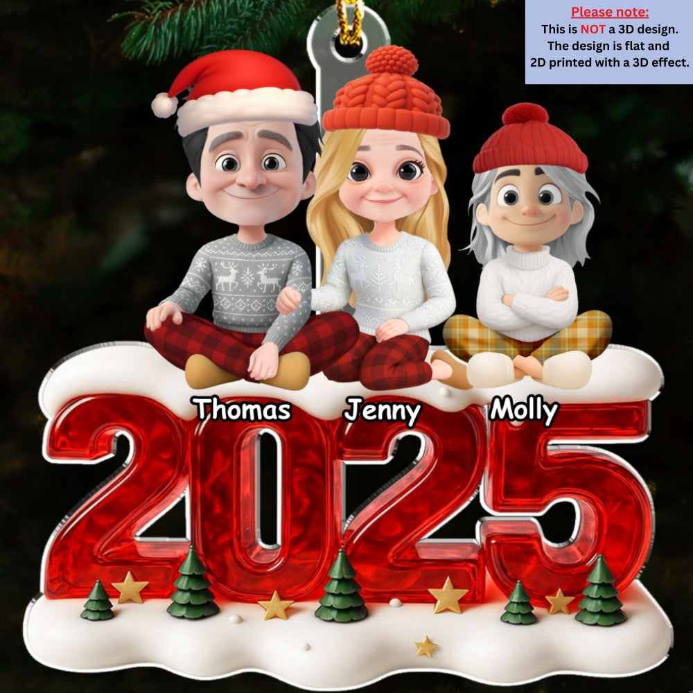 Custom Family Ornament, Christmas Gift for Family Members •  Memorable Year With My Family - Personalized Acrylic Ornament