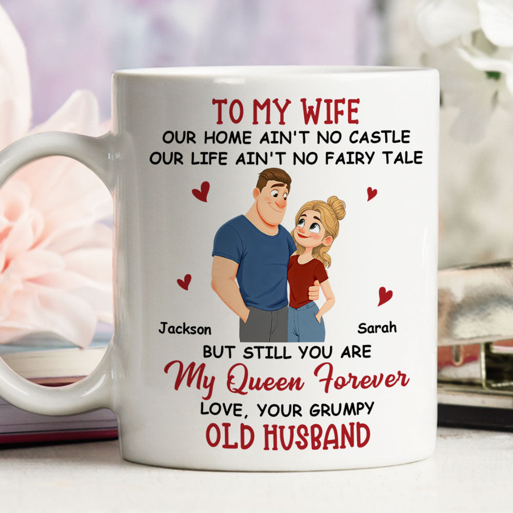 Custom Anniversary Keepsake Gifts For Couple • My Only Queen - Personalized Coffee Mug