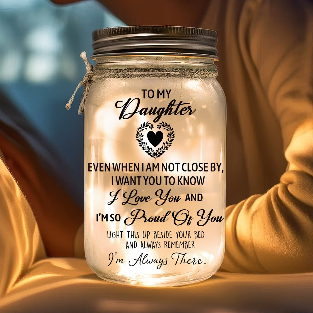 The Love Between Mother And Daughters Is Forever - Personalized Mason Jar Light