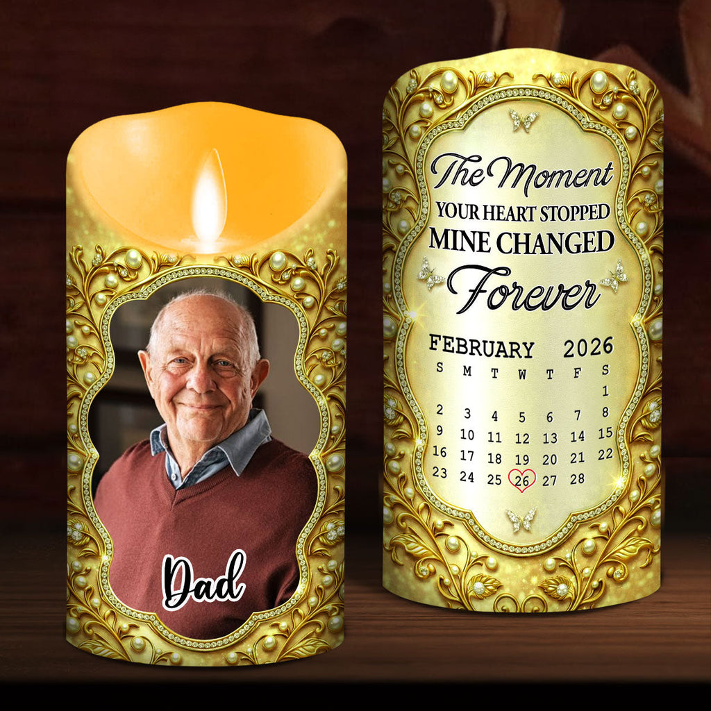 Mine Changed Forever Mom - Personalized LED Candle