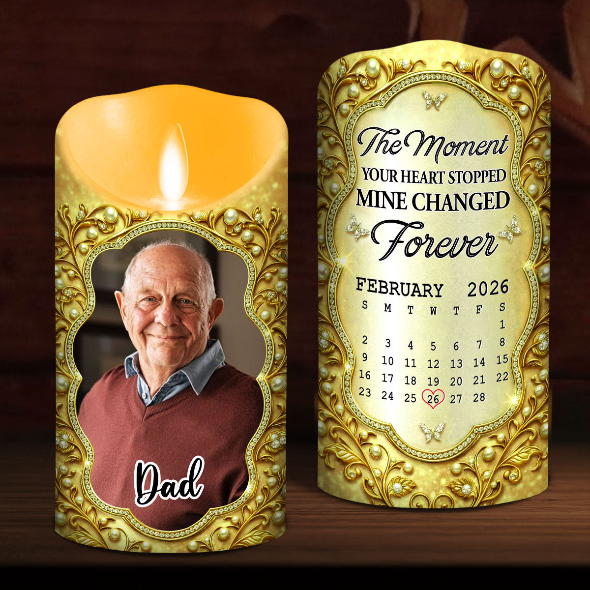 Mine Changed Forever Mom - Personalized LED Candle