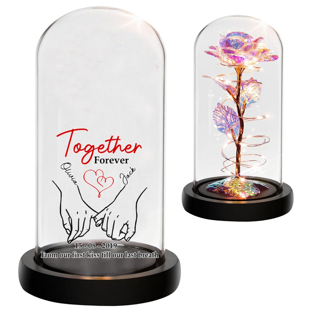 Together Forever - Personalized Sparkly Rose