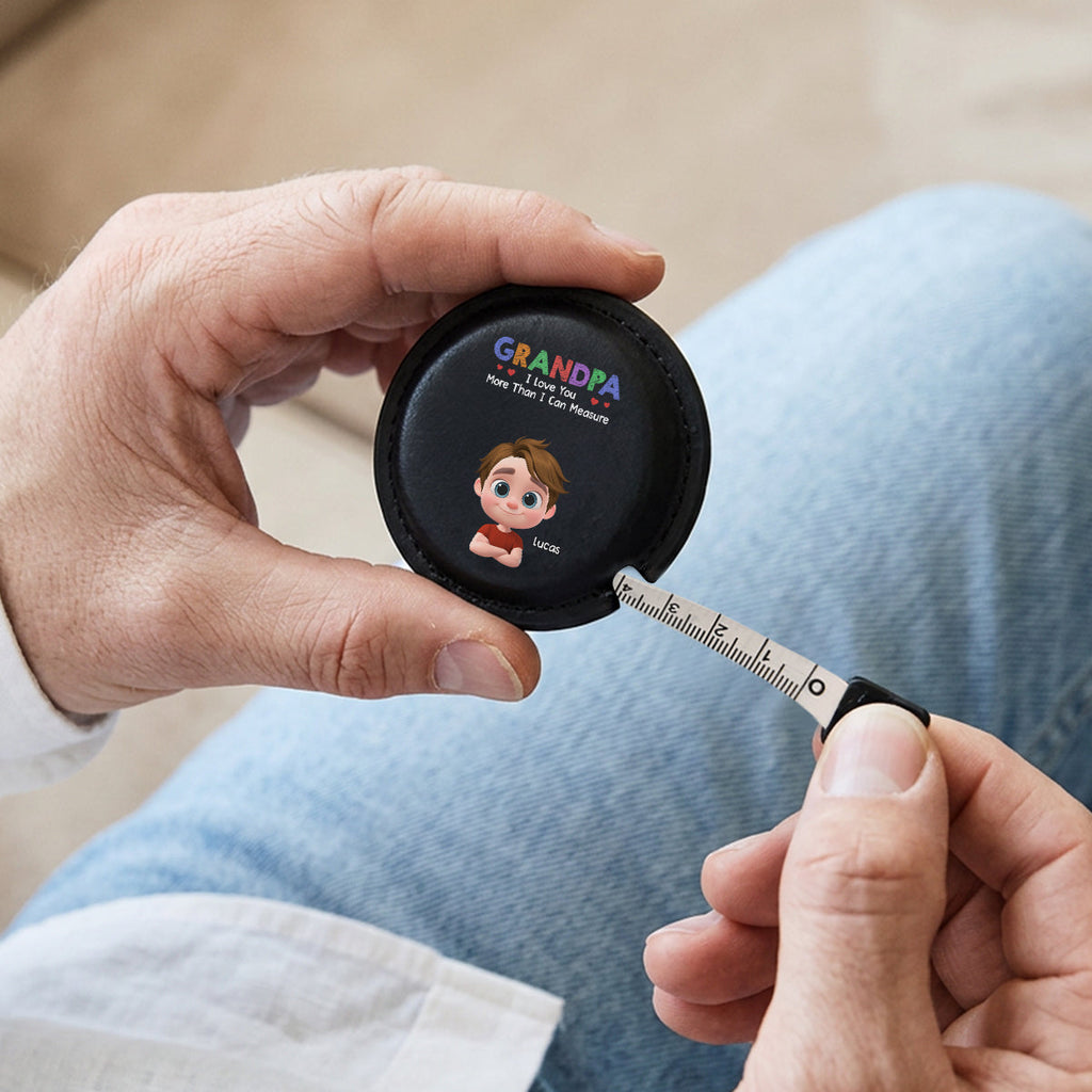 We Love You- Personalized Leather Tape Measure
