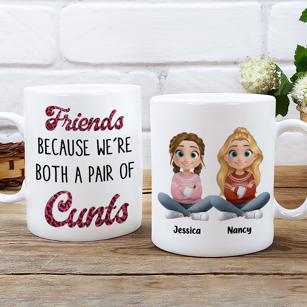Custom Best Friend, Christmas & Birthday Friendship Keepsake Gift • Unfiltered Besties - Personalized Coffee Mug