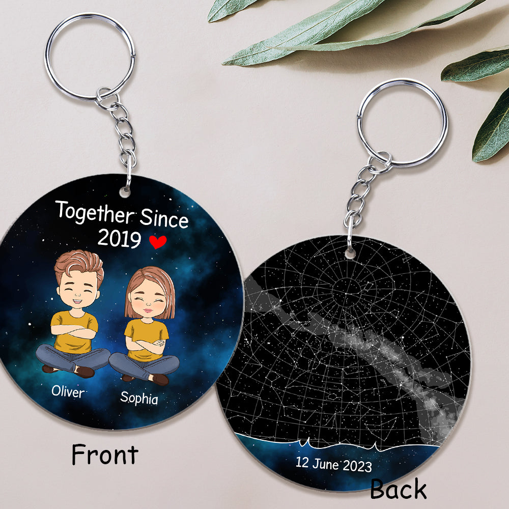 Star Map Together Since - Personalized Acrylic Keychain