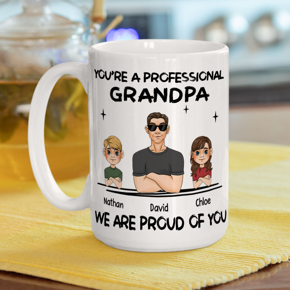 Custom Father's Day, Special Gift for Dad & Grandpa • Professional Grandpa - Personalized Coffee Mug