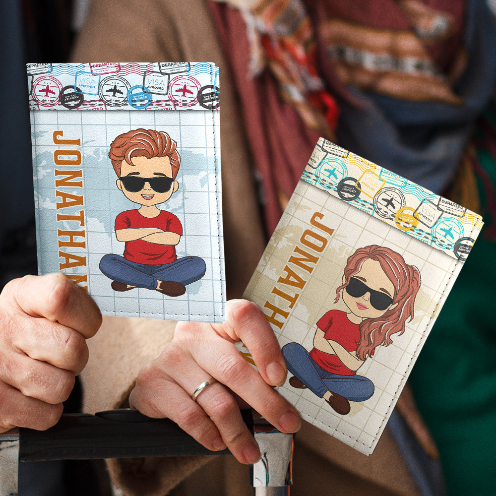 The Sky Is Calling - Personalized Couple Passport Cover