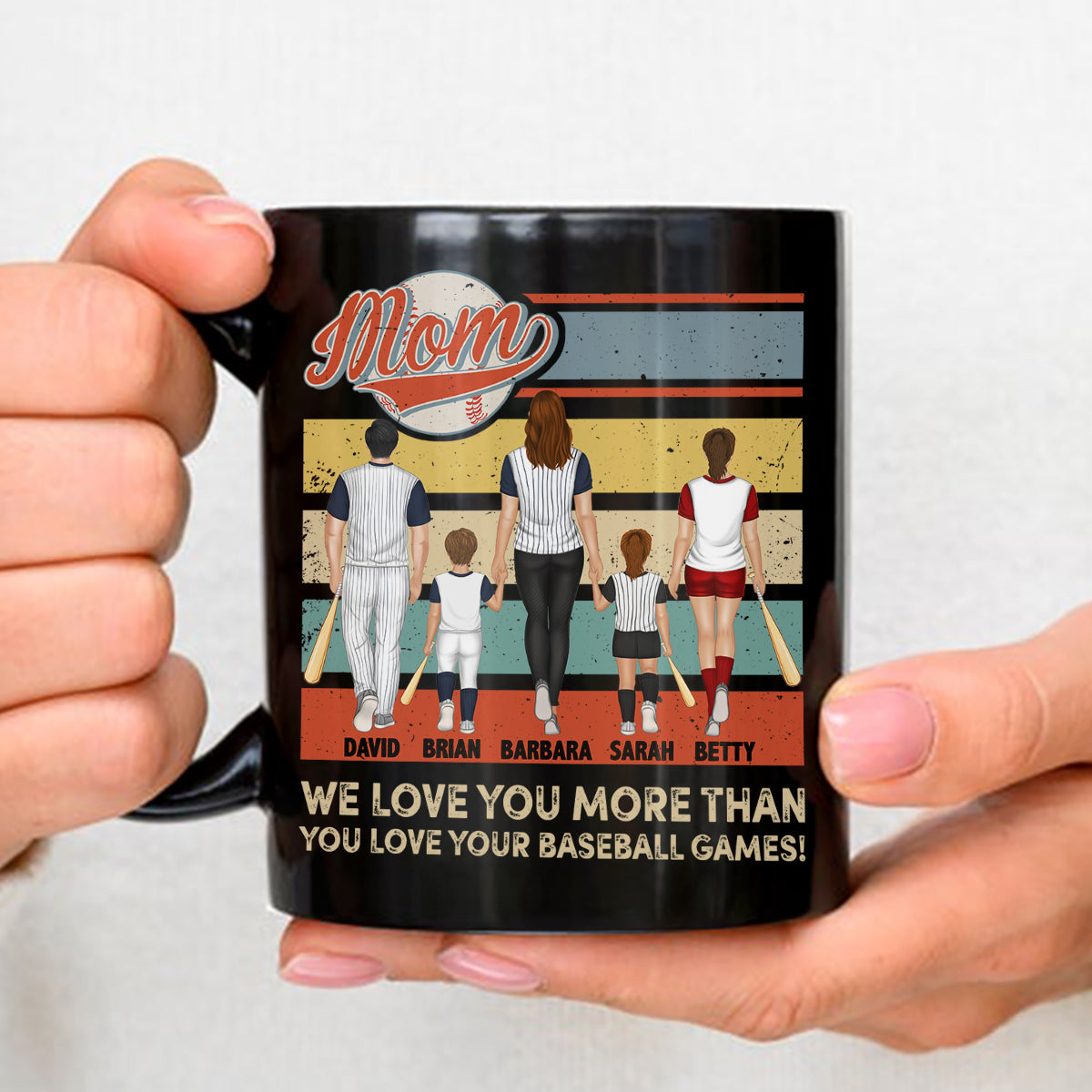 Custom Christmas & Birthday Gift for Dad • I Love You More Than You Love Your Baseball Games - Personalized Coffee Mug
