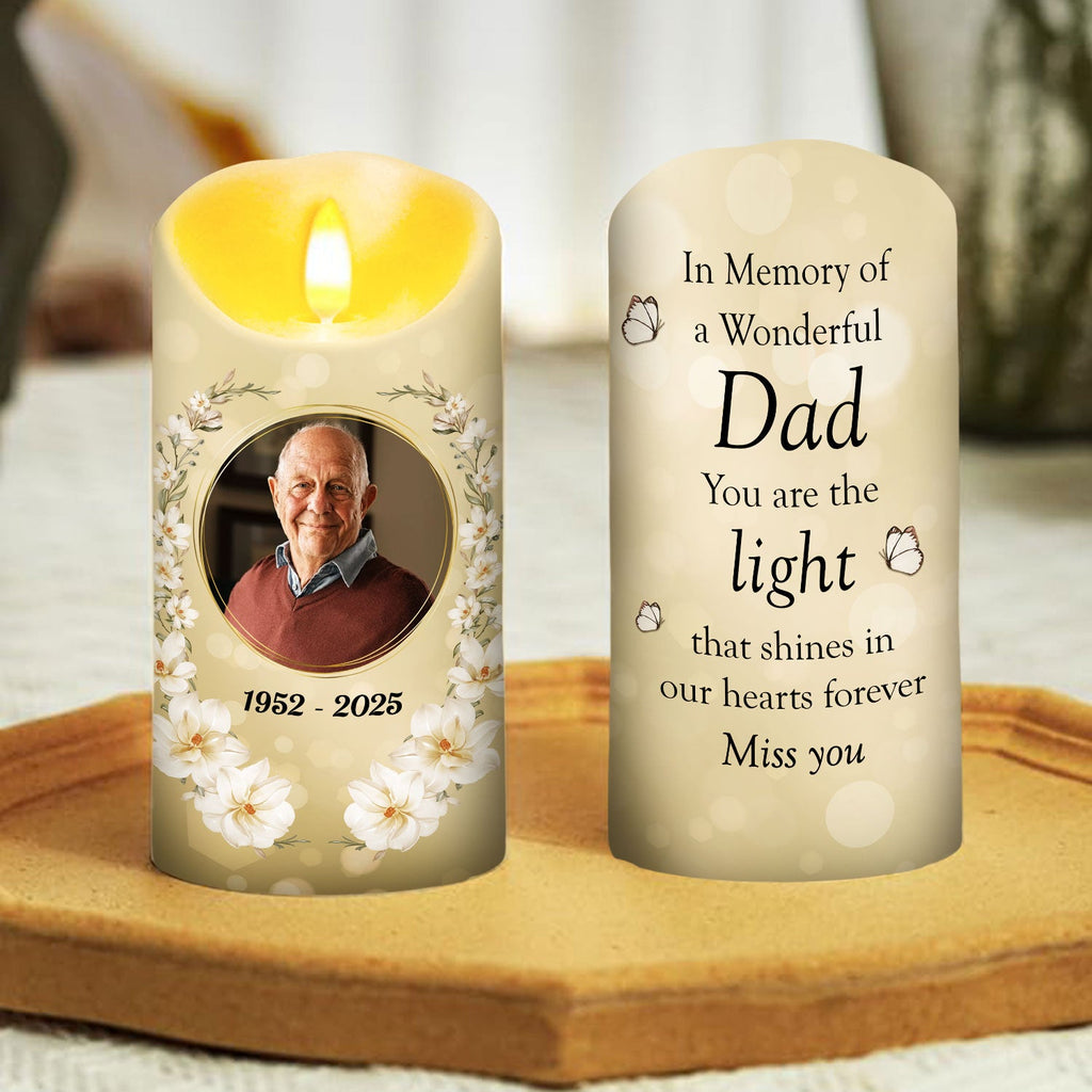 In Memory Of A Wonderful - Personalized LED Candle