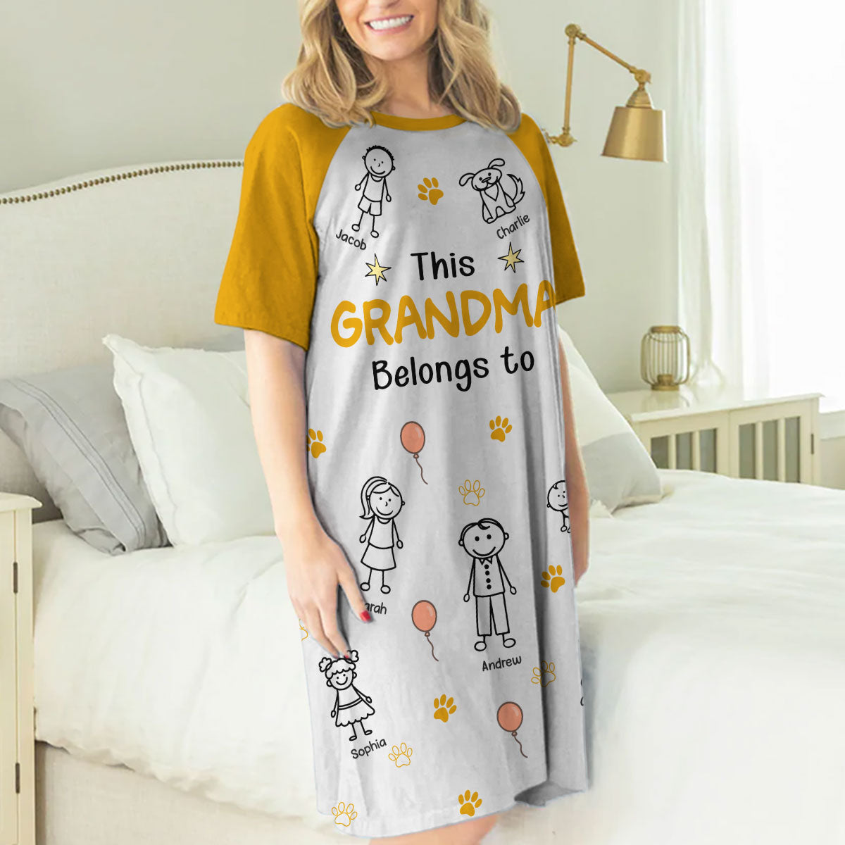 This Grandma Is Ours - Personalized 3/4 Sleeve Dress