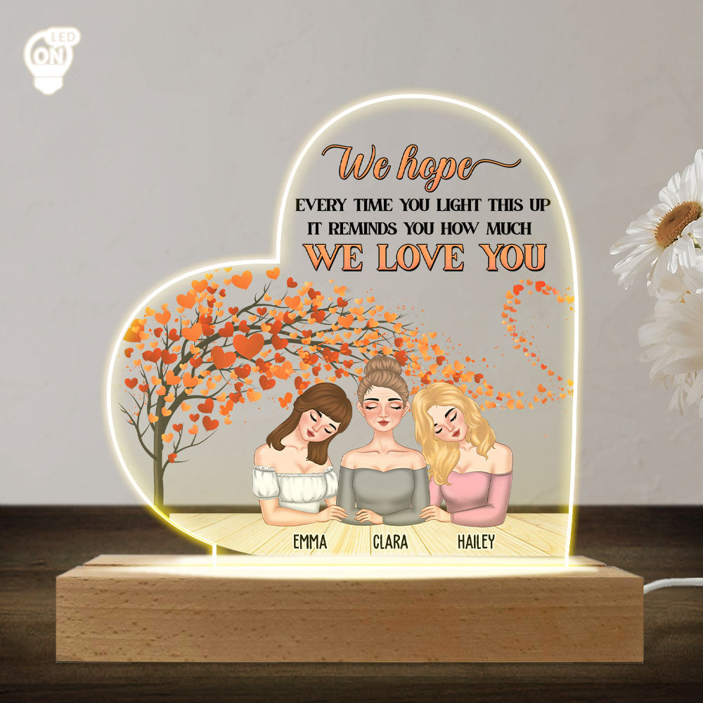 Custom Gift for Mom Grandma, Mother's Day Birthday • Every Time You Light Up - Personalized LED Light