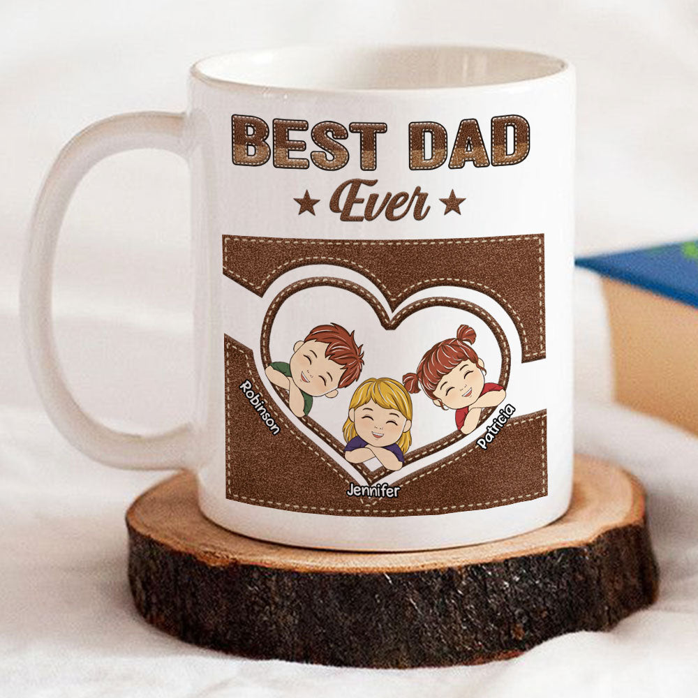 Custom Father's Day, Special Gift for Dad & Grandpa • In Daddy Heart - Personalized Coffee Mug