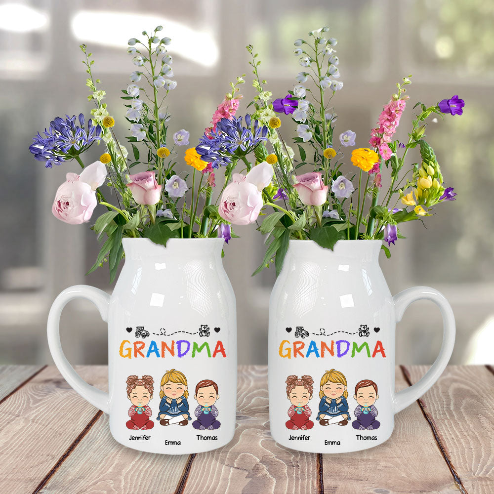 Nana Papa Mommy Daddy - Personalized Home Decor Flower Vase