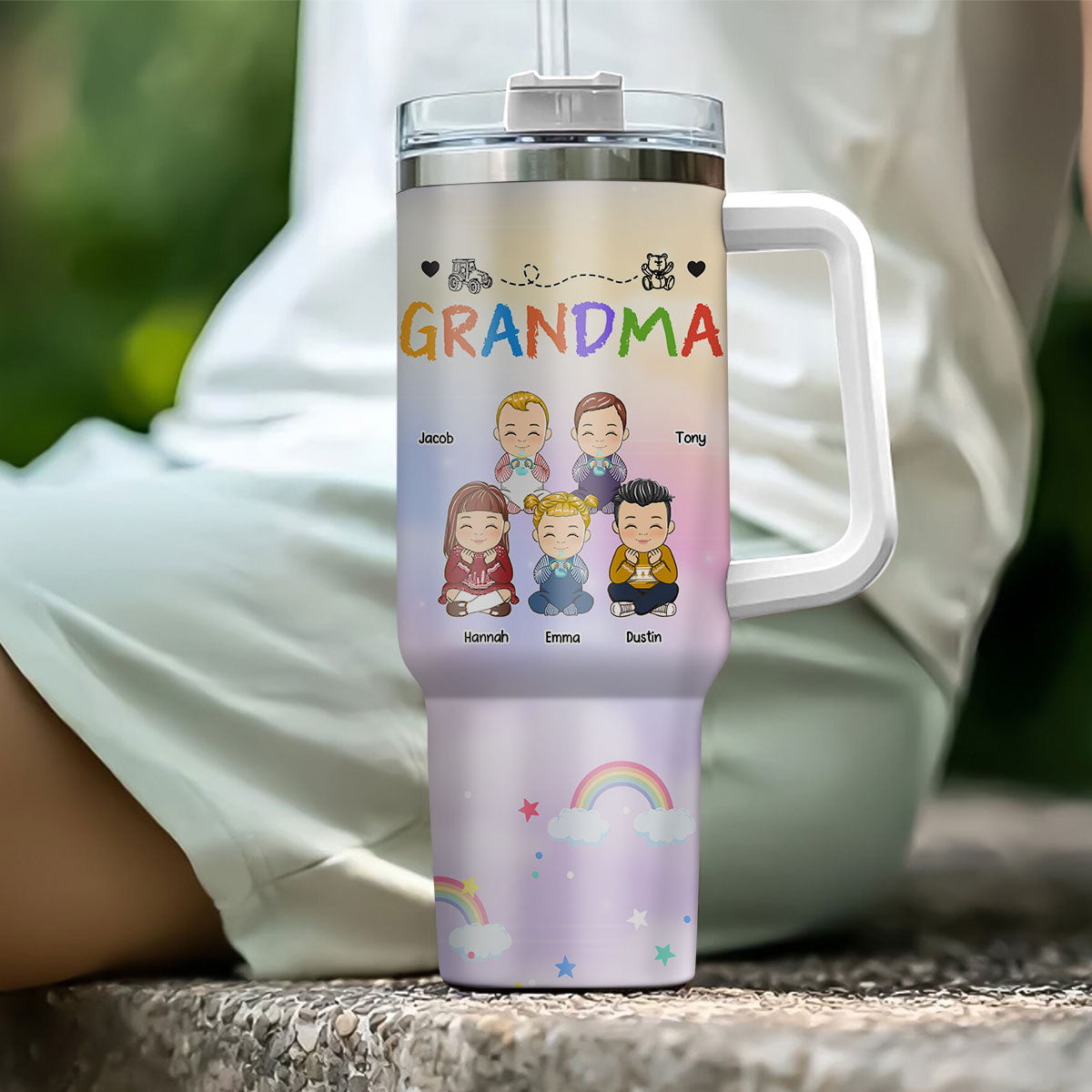 Nana Papa Mommy Daddy - Personalized 40 Oz Tumbler