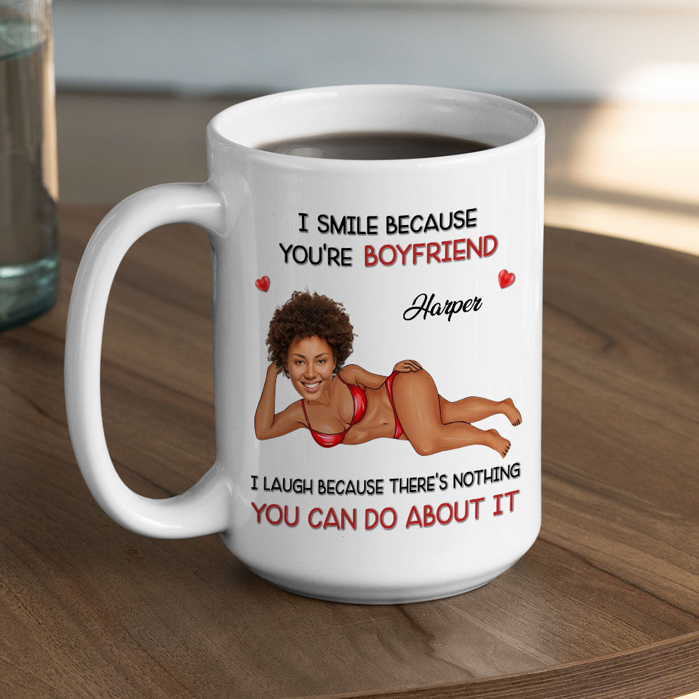 Custom Photo Anniversary Keepsake Gifts For Couple • Because You Are My Husband - Personalized Coffee Mug