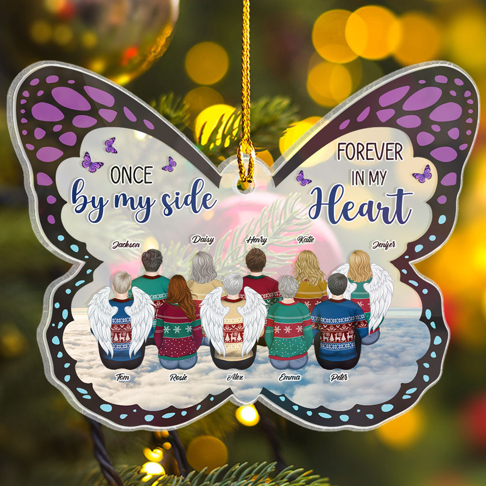 Custom Family Ornament, Christmas Gift for Family Members •  Forever In My Heart - Personalized Acrylic Ornament