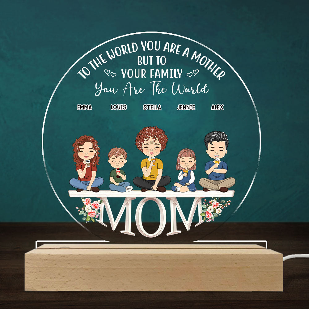 Custom Gift for Mom Grandma, Mother's Day Birthday • Loving Gift For Mommy - Personalized LED Light