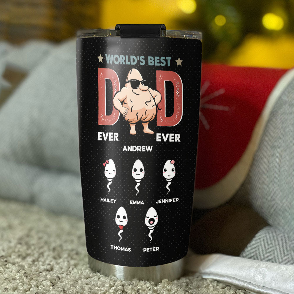 Custom Christmas Birthday Gifts For Dad • Thank You For Sharing Your DNA - Personalized Tumbler