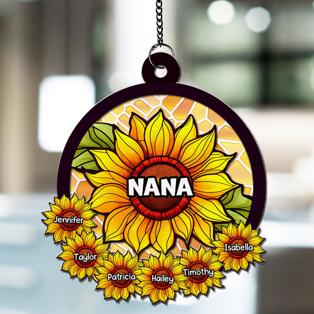 Custom Grandma Hanging Decor, Mother's Day Birthday Gifts • Blessed To Be Called Grandmother - Personalized Suncatcher