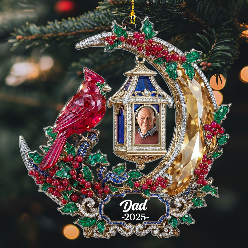 Custom Photo Memorial Christmas Ornament, Sympathy Keepsake • In Loving Memory Christmas 2025 - Personalized Acrylic Ornament