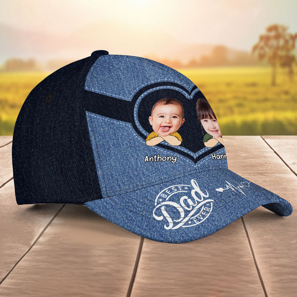 Photo Best Papa Ever - Personalized Classic Cap
