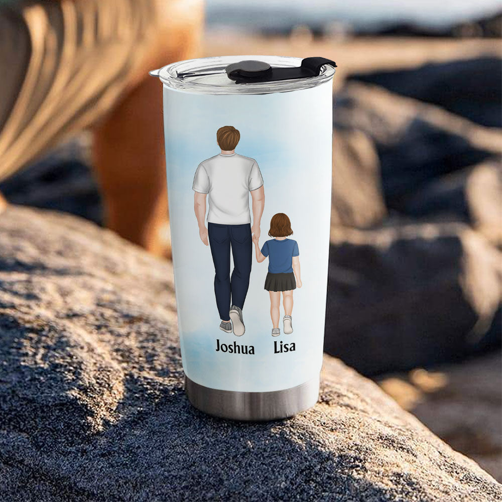 Custom Christmas Birthday Gifts For Dad • My Hero Is Called Dad - Personalized Tumbler